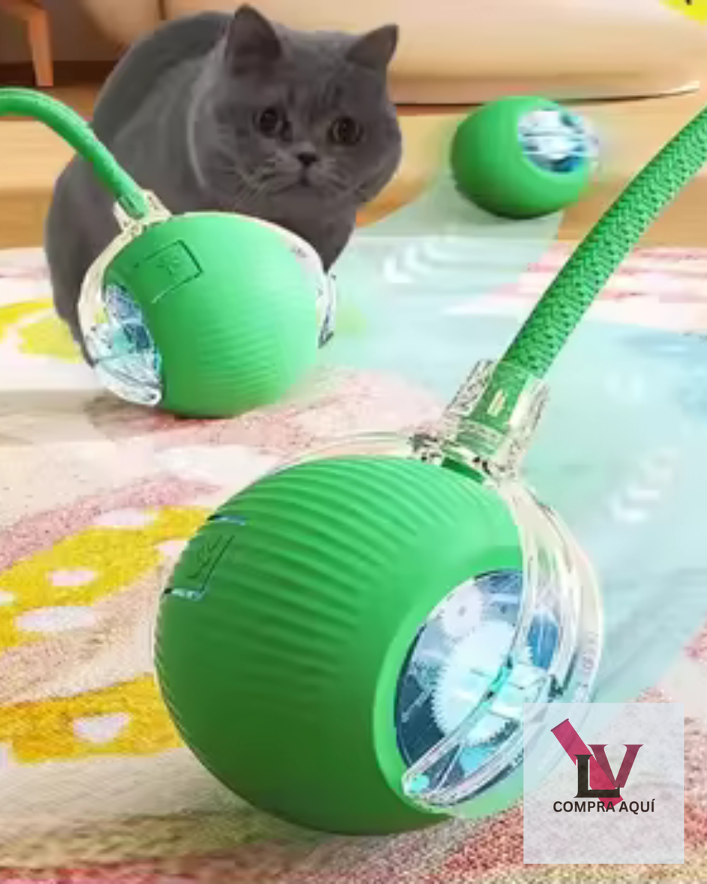 Pelota inteligente con soga
